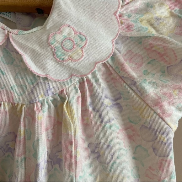 Vintage 80s/90s Baby Floral Cotton Romper by Health-Tex Size 12 Months - Picture 3 of 11